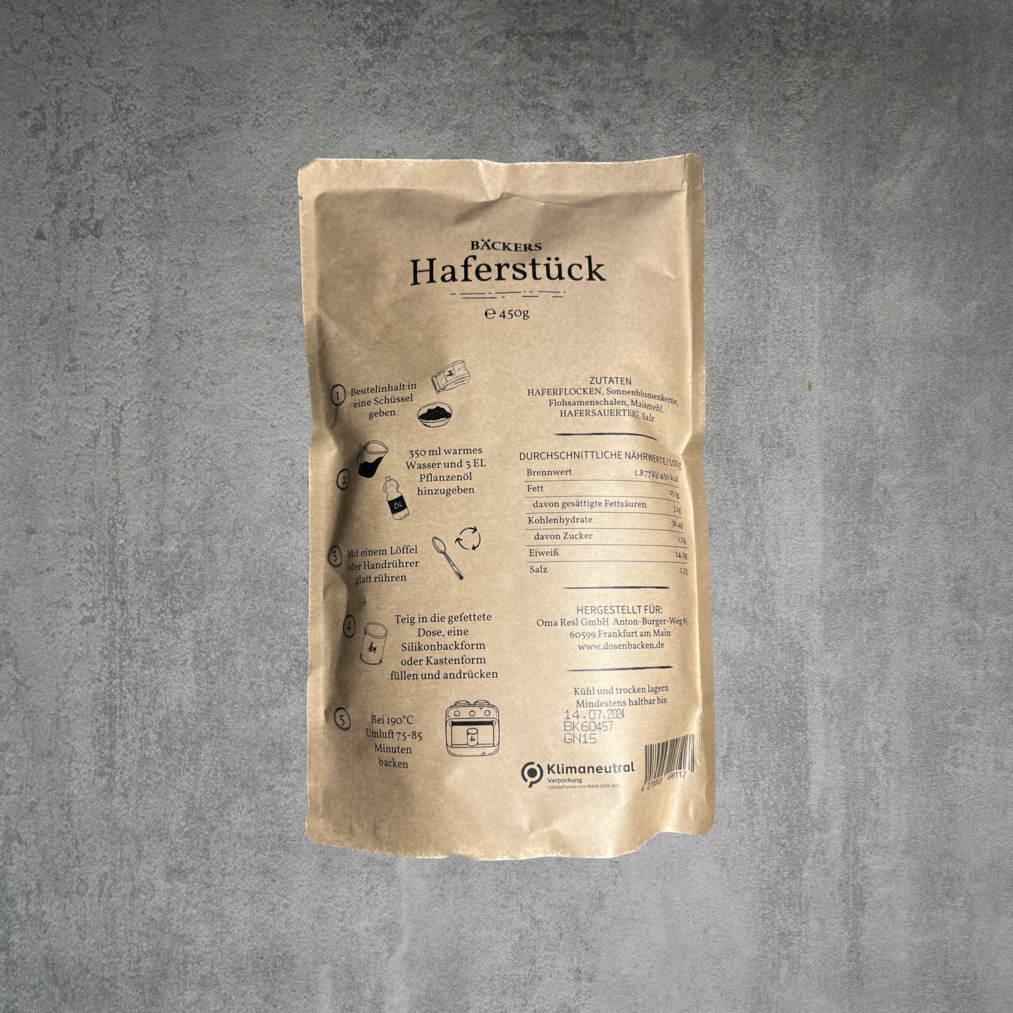 5x Haferstück Brotbackmischung