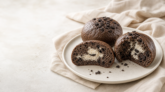 Urkornrolle-Brötchen im Oreo-Style