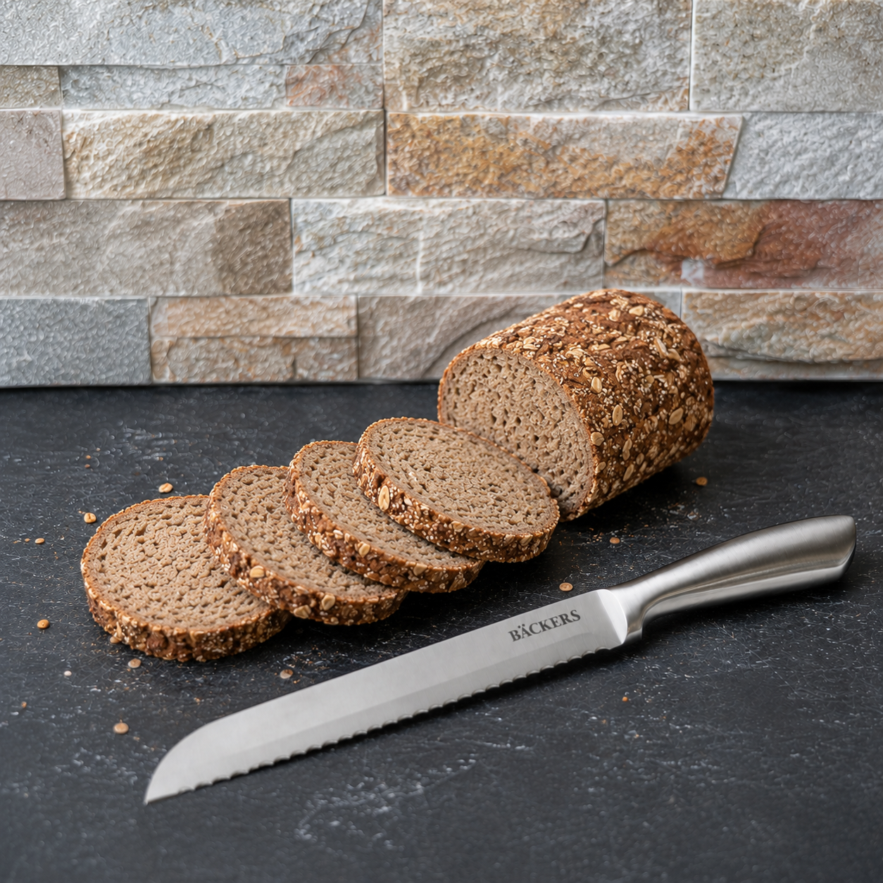 Edelstahl Brotmesser